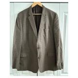 John Varvatos Linen Plaid Jacket - Size 48 Long