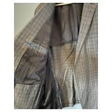John Varvatos Linen Plaid Jacket - Size 48 Long
