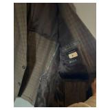 John Varvatos Linen Plaid Jacket - Size 48 Long