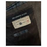 John Varvatos Linen Plaid Jacket - Size 48 Long