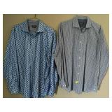 Bugatchi Classic Fit Dress Shirts XXL (Lot of 2)