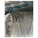 Custom Fabric Wingback Chair - 31 in W x 34 in D x 46 in H - Ikat Zigzag