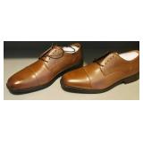 Johnson & Murphy Dress Shoes Cap Toe Tan Calfskin - Size 12 - In Box