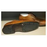 Johnson & Murphy Dress Shoes Cap Toe Tan Calfskin - Size 12 - In Box