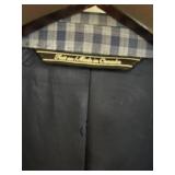 Connor SPJ Bespoke Blue Plaid Wool Suit Jacket & Pants - Size 48L (Jacket: 44 inch Chest)