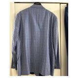 Connor SPJ Bespoke Blue Plaid Wool Suit Jacket & Pants - Size 48L (Jacket: 44 inch Chest)