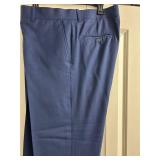 Connor SPJ Bespoke Blue Plaid Wool Suit Jacket & Pants - Size 48L (Jacket: 44 inch Chest)