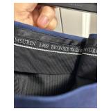 Connor SPJ Bespoke Blue Plaid Wool Suit Jacket & Pants - Size 48L (Jacket: 44 inch Chest)