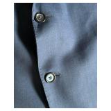Bespoke Tailored Blue Italian Wool Suit - 44XL Long by Marzotto/Su Misura for Sam Surin