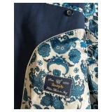 Bespoke Tailored Blue Italian Wool Suit - 44XL Long by Marzotto/Su Misura for Sam Surin