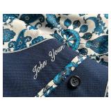 Bespoke Tailored Blue Italian Wool Suit - 44XL Long by Marzotto/Su Misura for Sam Surin