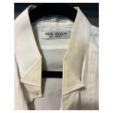 Caravelli Black Classic Satin Accent Tuxedo 4-Piece Set: Jacket 48R, Shirt XXL, Vest XXL, Pants 43in Waist