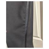 Caravelli Black Classic Satin Accent Tuxedo 4-Piece Set: Jacket 48R, Shirt XXL, Vest XXL, Pants 43in Waist