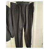 Caravelli Black Classic Satin Accent Tuxedo 4-Piece Set: Jacket 48R, Shirt XXL, Vest XXL, Pants 43in Waist