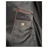 Caravelli Black Classic Satin Accent Tuxedo 4-Piece Set: Jacket 48R, Shirt XXL, Vest XXL, Pants 43in Waist