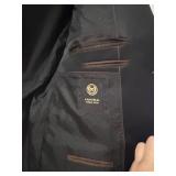Caravelli Black Classic Satin Accent Tuxedo 4-Piece Set: Jacket 48R, Shirt XXL, Vest XXL, Pants 43in Waist
