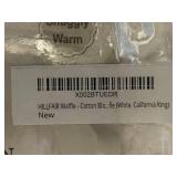 HillFair Waffle Cotton Blanket - California King 102 x 108 (All Season) New