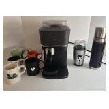 Philips Baristina Espresso Machine with Portafilter - Hamilton Beach Grinder - 6 Mugs - Travel Thermos