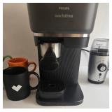 Philips Baristina Espresso Machine with Portafilter - Hamilton Beach Grinder - 6 Mugs - Travel Thermos