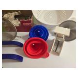 Kitchenware Tools - Colander, Salad Spinner, Measuring Cups, Spoons, Strainers, Funnels,