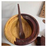 Wooden Kitchen Utensils - Assorted Spoons, Spatulas, Bowls & Bamboo Skewers & More