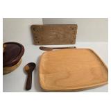 Wooden Kitchen Utensils - Assorted Spoons, Spatulas, Bowls & Bamboo Skewers & More