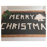 Merry Christmas Wood Sign, Metal Tub, Misc. Holiday Decor Bundle