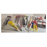 Assorted Kitchen Utensils & Tools - Cracker Set, Salad Server, Knives, Tongs, Gadgets