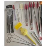 Assorted Kitchen Utensils & Tools - Cracker Set, Salad Server, Knives, Tongs, Gadgets