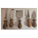 Laurie Gates Paddle Board - Marble Bowls, Berti Knives & Spreaders, Marble Tray, Ceramic Markers (Set of 6)