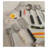 Assorted Kitchen Utensils Set - Graters, Whisks, Serving Spoons, Peelers, Spatulas, Pizza Cutter