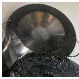 Cookware Set - All-Clad Stainless Stock Pot with Lid & Speckled Enamel Roaster & Grill Pan & Wok