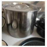Cookware Set - All-Clad Stainless Stock Pot with Lid & Speckled Enamel Roaster & Grill Pan & Wok