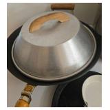 Cookware Set - All-Clad Stainless Stock Pot with Lid & Speckled Enamel Roaster & Grill Pan & Wok