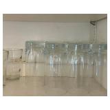 Glassware Assortment: Clear Highball & Tumbler Glasses