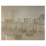 Glassware Assortment: Clear Highball & Tumbler Glasses