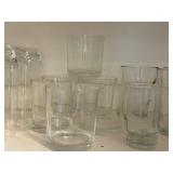 Glassware Assortment: Clear Highball & Tumbler Glasses