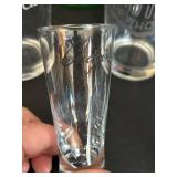 Toppling Goliath Growlers (2) & Leroux Brandy Bottle & Assorted Glassware