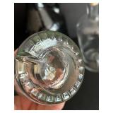 Toppling Goliath Growlers (2) & Leroux Brandy Bottle & Assorted Glassware