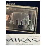 Crystal Collection - Mikasa Palazzo Crystal Vase & 2 Elephant Blocks