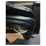 Executive Office Chair Black Pleather with Clear Polycarbonate Floor Mat