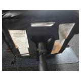 Executive Office Chair Black Pleather with Clear Polycarbonate Floor Mat