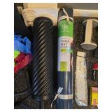 Fitness Bundle - Magic Back Support, Gaiam Yoga Mat, 8 lb & 10 lb Dumbbells, Ankle Weights
