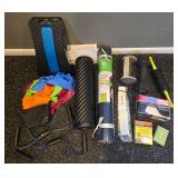Fitness Bundle - Magic Back Support, Gaiam Yoga Mat, 8 lb & 10 lb Dumbbells, Ankle Weights