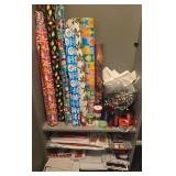 Christmas Wrapping Paper Rolls, Gift Bags, Ribbons & Tissue Paper Bundle