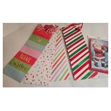 Christmas Wrapping Paper Rolls, Gift Bags, Ribbons & Tissue Paper Bundle