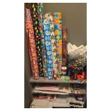 Christmas Wrapping Paper Rolls, Gift Bags, Ribbons & Tissue Paper Bundle
