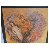 Framed Reproduction Canvas Print - Marc Chagall Tree Over Village (La Branche / Tree of Life)