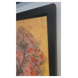 Framed Reproduction Canvas Print - Marc Chagall Tree Over Village (La Branche / Tree of Life)