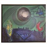 Marc Chagall Quai de Bercy Reproduction Canvas Lithograph (1954)